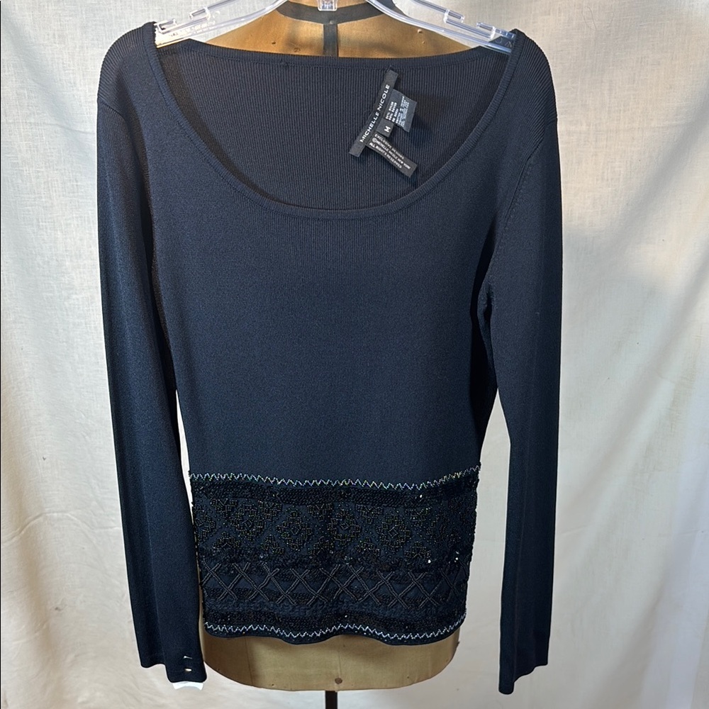 Black Women's beaded Top